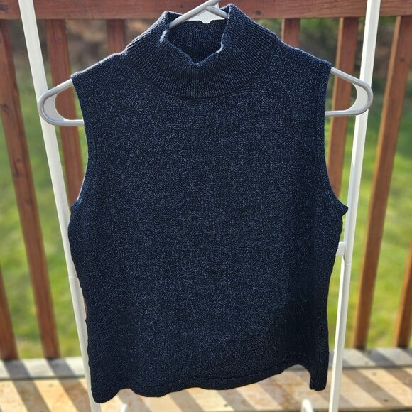Vintage Sleeveless Sparkly Party Top - Picture 2 of 6